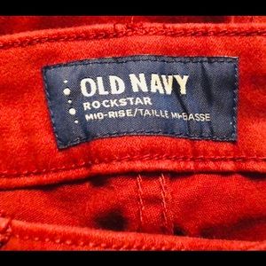Old Navy Jeans - Woman’s Old Navy Red Mid- rise Skinny Jeans Size 0 Old Navy Jeans - Woman’s Old Navy Red Mid- rise Skinny Jeans Size 0